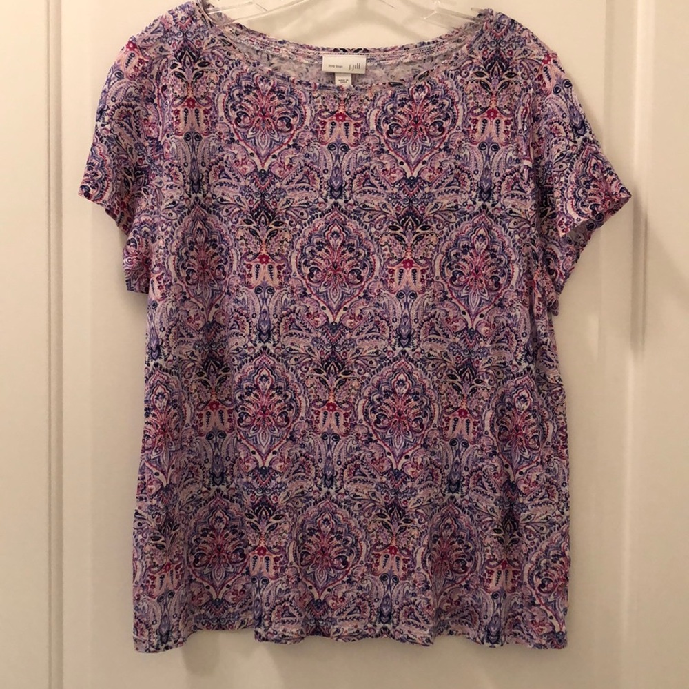J. Jill Linen Print Top.